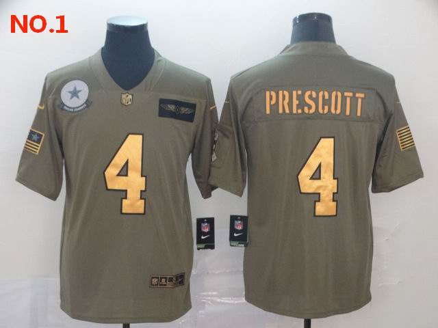 Men's Dallas Cowboys #4 Dak Prescott Jerseys NO.1;